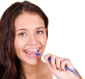 brushing and flossing